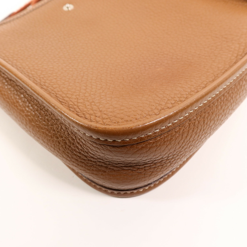 HERMES Clemence皮革Evelyne TPM肩背袋Gold-17