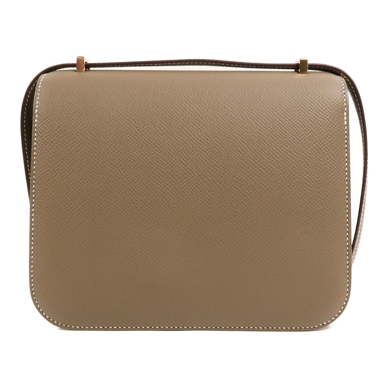 HERMES Epsom皮革Constance Mini肩背袋Etoupe-1