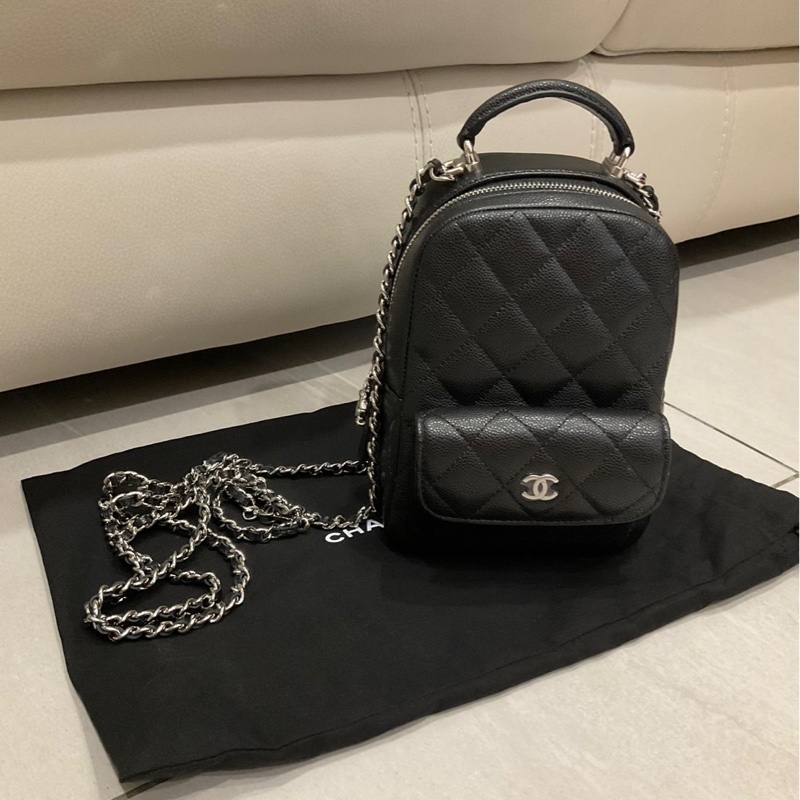 Chanel 小書包 後背包 銀釦-0