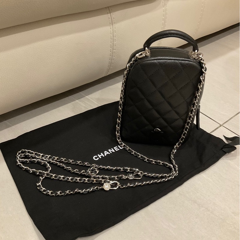 Chanel 小書包 後背包 銀釦-1