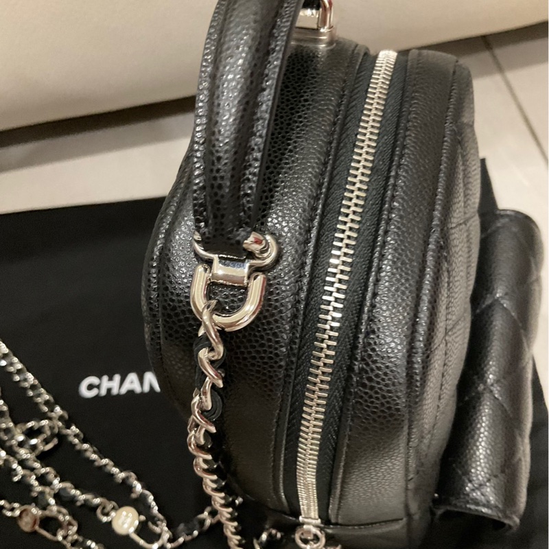 Chanel 小書包 後背包 銀釦-3