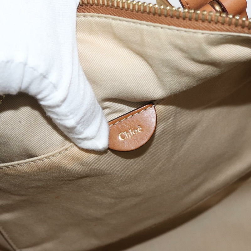 【日本直送】Chloe Sam 迷你波士頓包 皮革 兩用 米色 金色 正品 am11584A-18