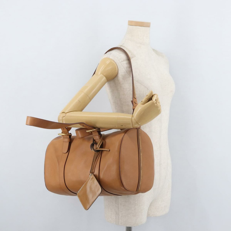 【日本直送】Chloe Sam 迷你波士頓包 皮革 兩用 米色 金色 正品 am11584A-25