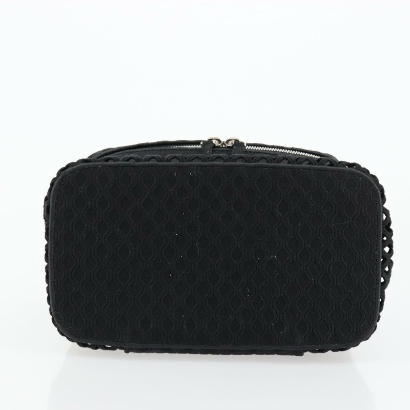 【日本直送】Christian Dior Vanity 手袋帆布黑色銀色正品 ka4453M-4