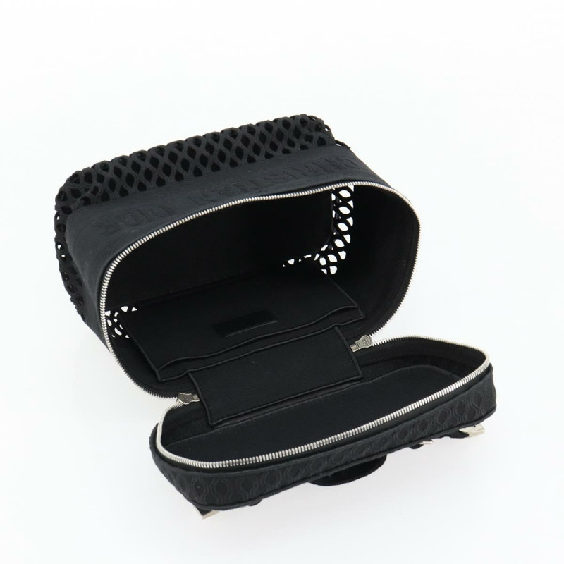 【日本直送】Christian Dior Vanity 手袋帆布黑色銀色正品 ka4453M-8