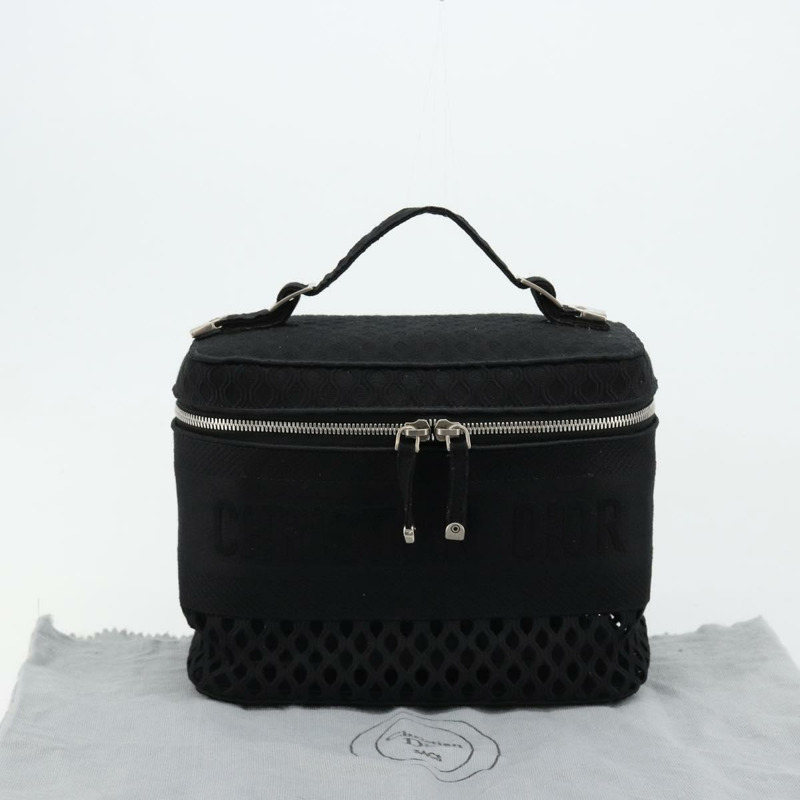 【日本直送】Christian Dior Vanity 手袋帆布黑色銀色正品 ka4453M-11