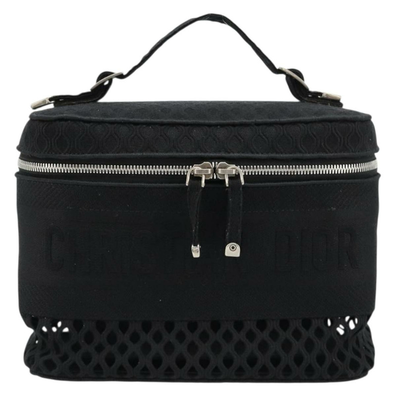 【日本直送】Christian Dior Vanity 手袋帆布黑色銀色正品 ka4453M-12