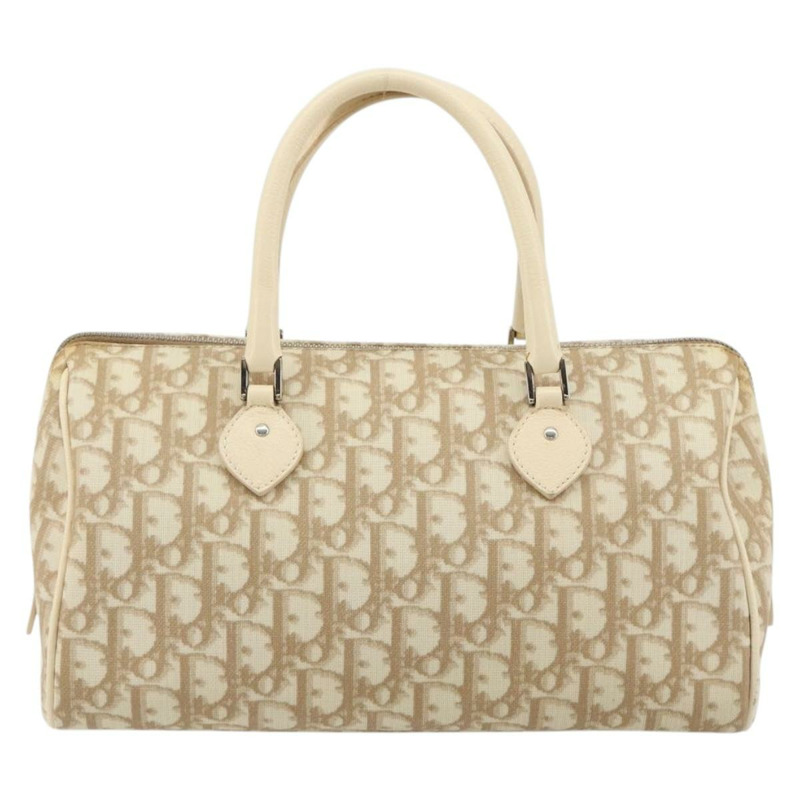【日本直送】Christian Dior Trotter帆布浪漫手袋 PVC 米色銀色 正品 165275V-1