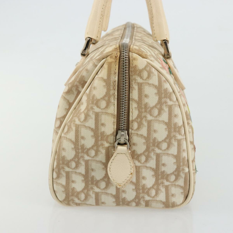 【日本直送】Christian Dior Trotter帆布浪漫手袋 PVC 米色銀色 正品 165275V-2