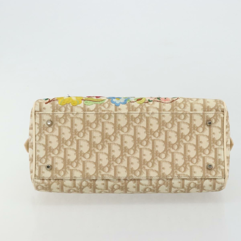 【日本直送】Christian Dior Trotter帆布浪漫手袋 PVC 米色銀色 正品 165275V-4