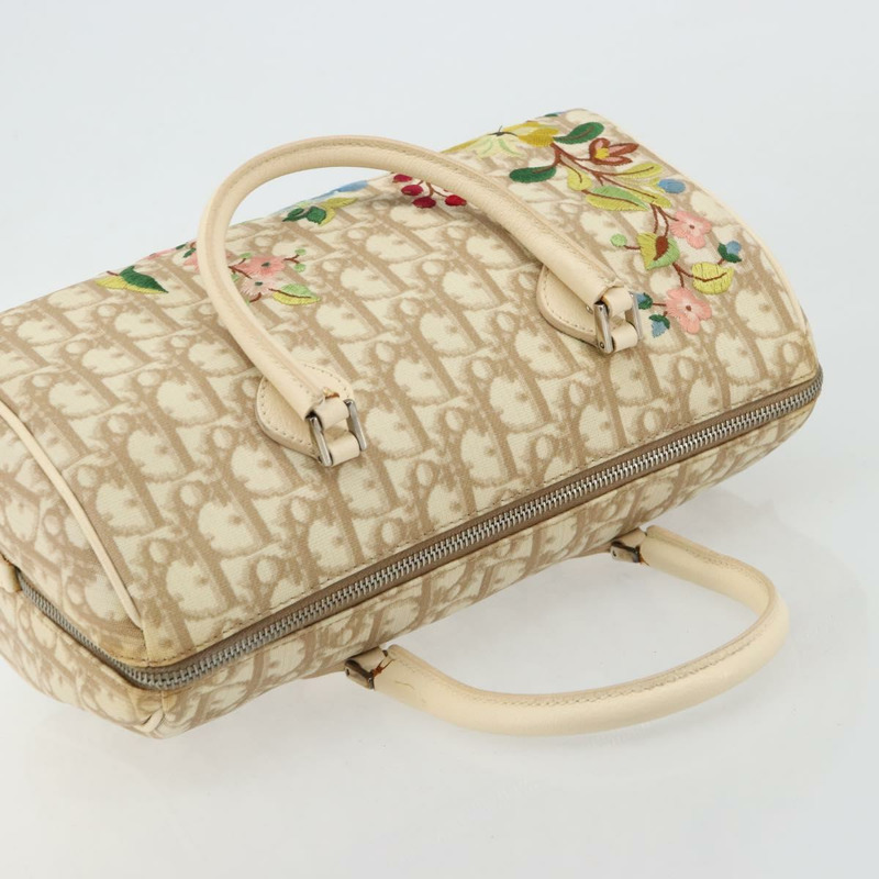 【日本直送】Christian Dior Trotter帆布浪漫手袋 PVC 米色銀色 正品 165275V-5