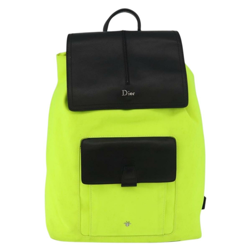 【日本直送】Christian Dior 雙肩包帆布皮革黃銀正品 181209A-12