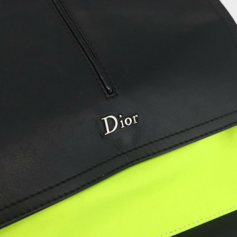 【日本直送】Christian Dior 雙肩包帆布皮革黃銀正品 181209A-18