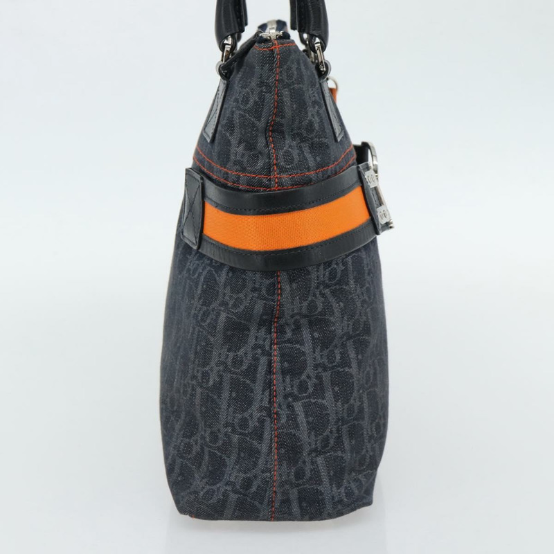 【日本直送】Christian Dior Trotter帆布手提包 藍色銀色 正品 bs35245A-2