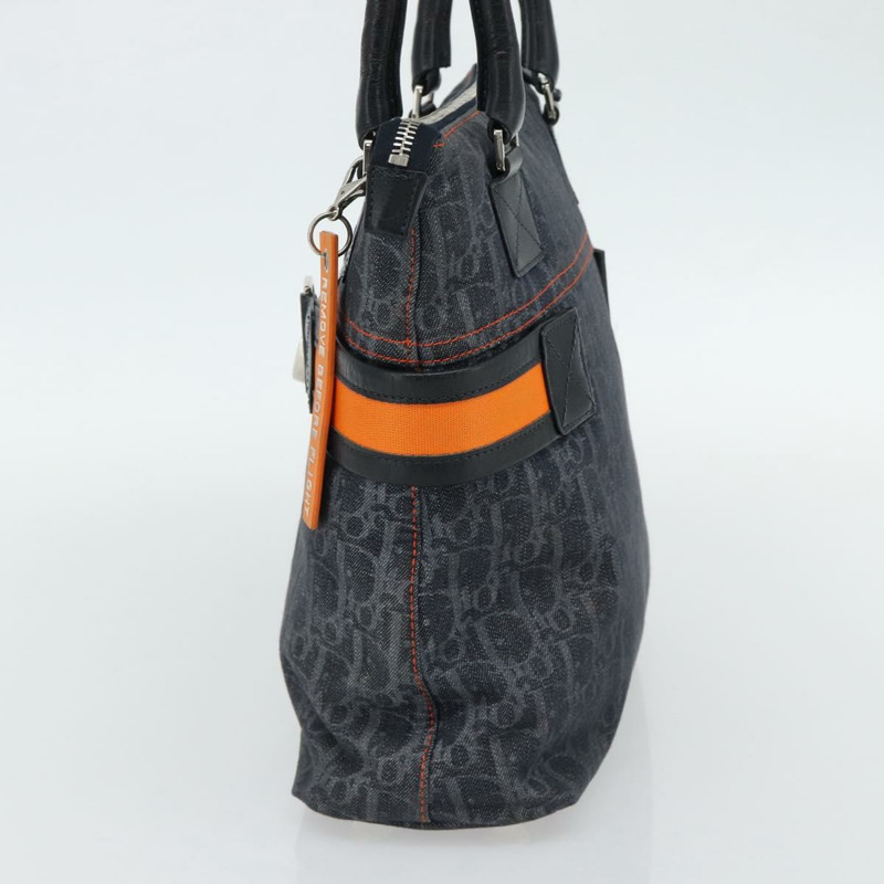 【日本直送】Christian Dior Trotter帆布手提包 藍色銀色 正品 bs35245A-3