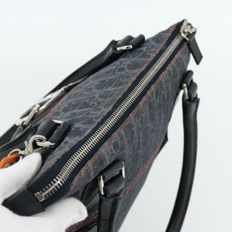 【日本直送】Christian Dior Trotter帆布手提包 藍色銀色 正品 bs35245A-5