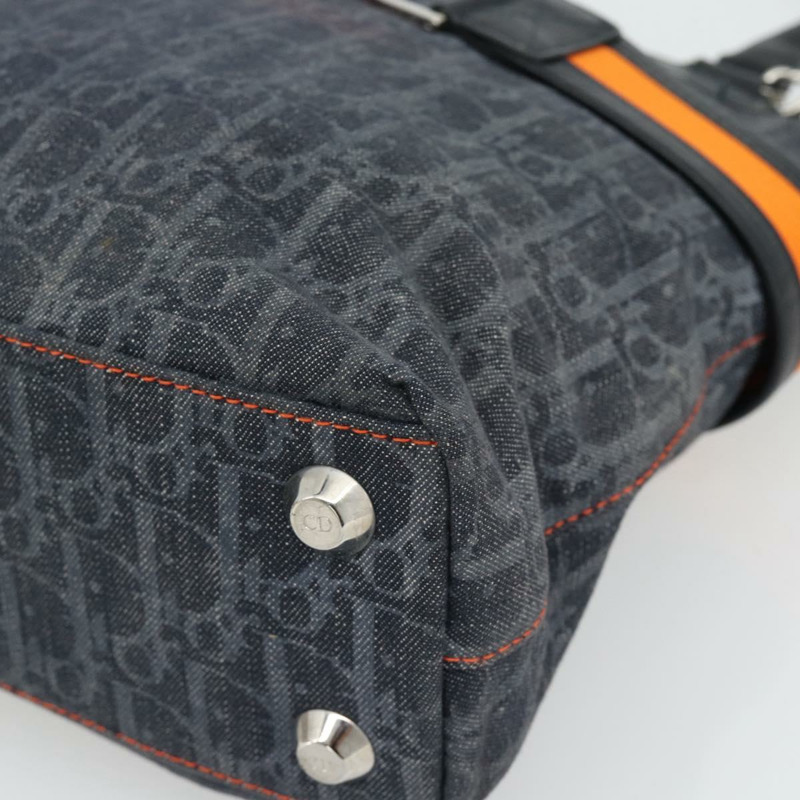 【日本直送】Christian Dior Trotter帆布手提包 藍色銀色 正品 bs35245A-7