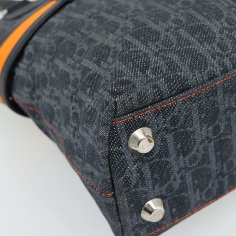 【日本直送】Christian Dior Trotter帆布手提包 藍色銀色 正品 bs35245A-14