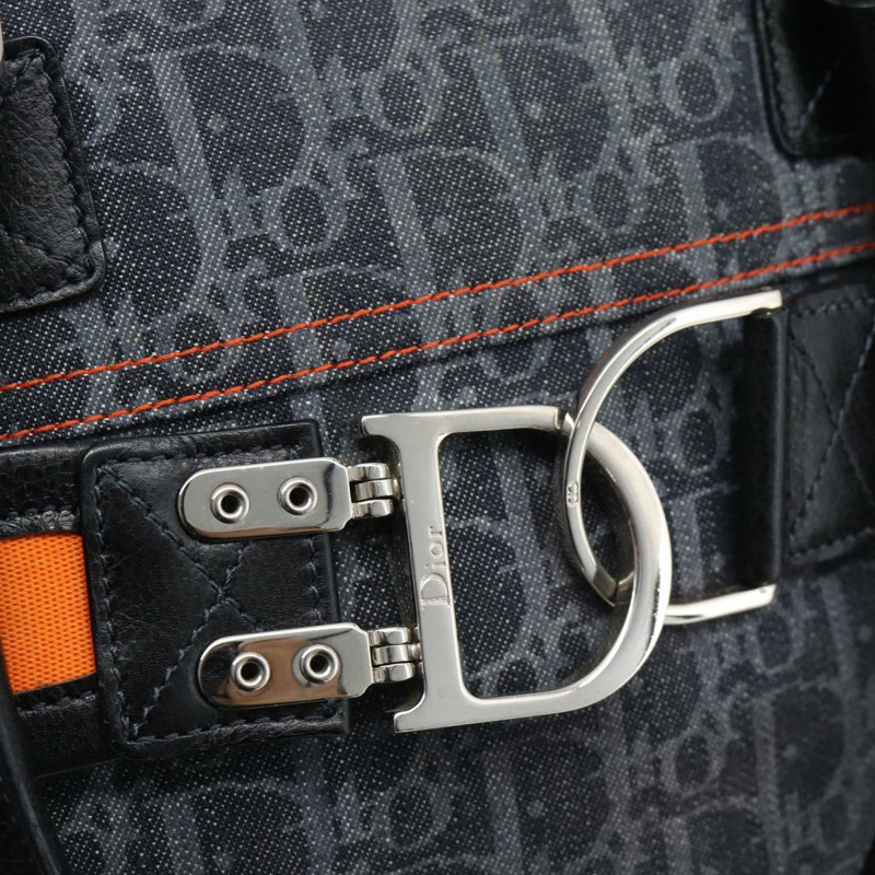 【日本直送】Christian Dior Trotter帆布手提包 藍色銀色 正品 bs35245A-17