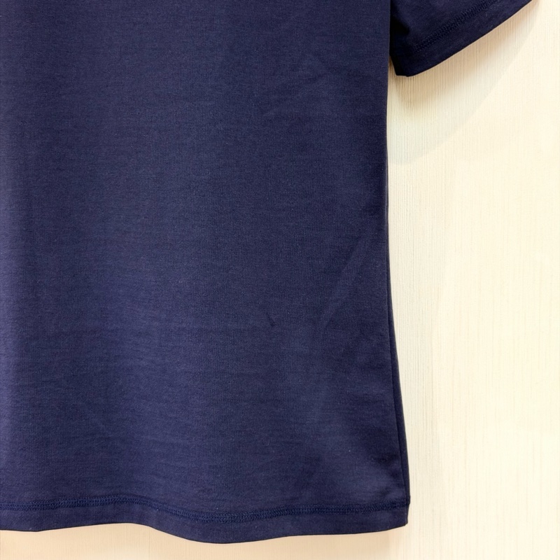 Hermes Micro Canoe T-Shirt Navy Blue 100% Cotton XB533-9