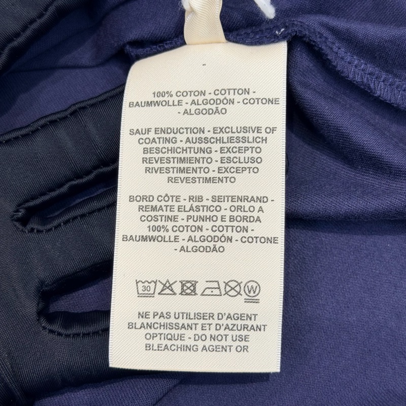 Hermes Micro Canoe T-Shirt Navy Blue 100% Cotton XB533-11