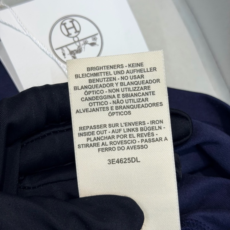 Hermes Micro Canoe T-Shirt Navy Blue 100% Cotton XB533-12