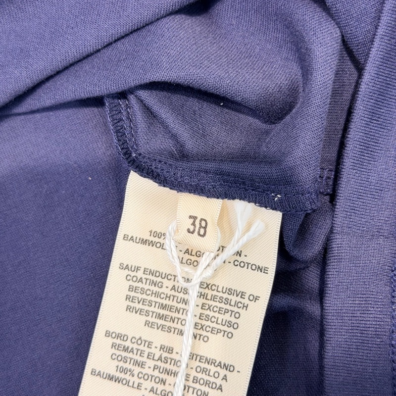 Hermes Micro Canoe T-Shirt Navy Blue 100% Cotton XB533-13