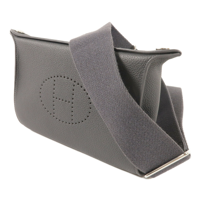 HERMES Togo皮革Videpoches肩背袋Gris Misty-1