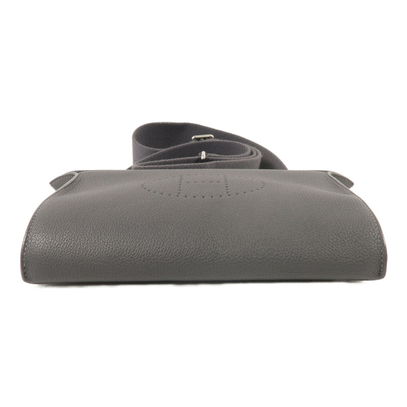 HERMES Togo皮革Videpoches肩背袋Gris Misty-3