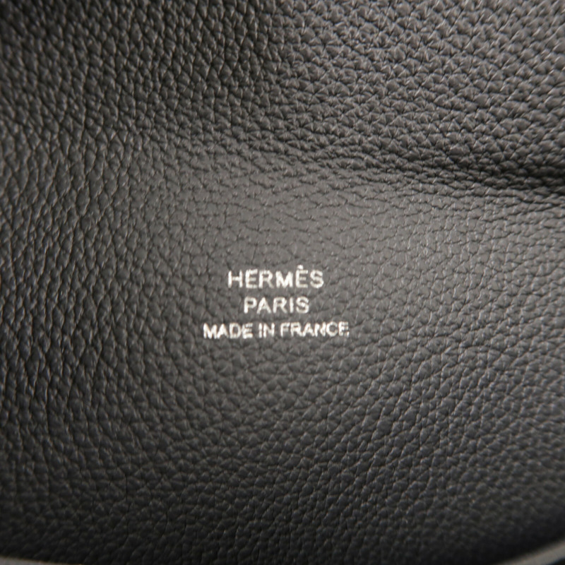 HERMES Togo皮革Videpoches肩背袋Gris Misty-5