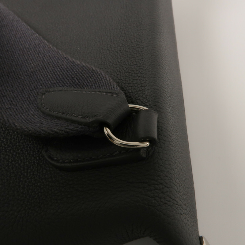 HERMES Togo皮革Videpoches肩背袋Gris Misty-8