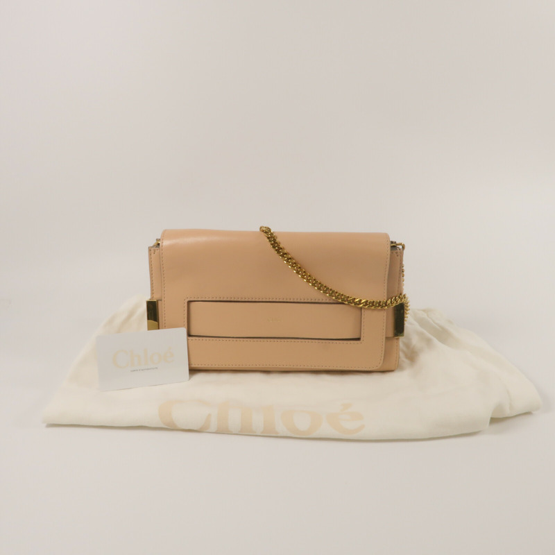 Chloe 牛皮皮革Elle鏈帶肩背袋-10