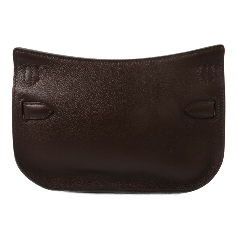 HERMES Evercolor皮革Mini Jypsiere肩背袋Chocolate-2