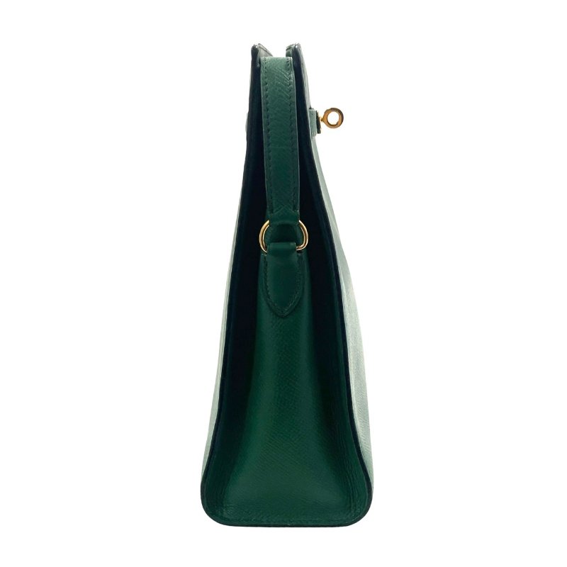 HERMES 愛馬仕 KELLY SPORT 側背凱莉包 EPSOM皮革 翡翠綠 金釦-3
