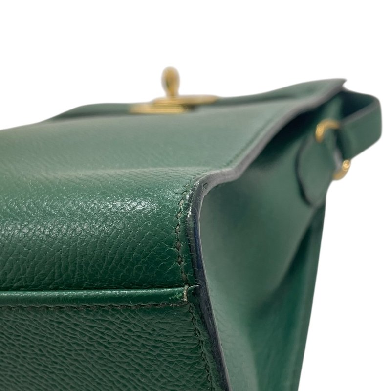HERMES 愛馬仕 KELLY SPORT 側背凱莉包 EPSOM皮革 翡翠綠 金釦-7