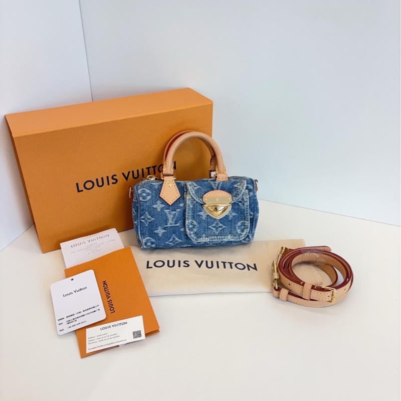 LV 牛仔丹宁speedy nano 芯片 16*10*7.5-0