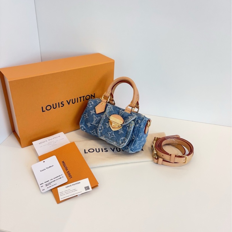 LV 牛仔丹宁speedy nano 芯片 16*10*7.5-3