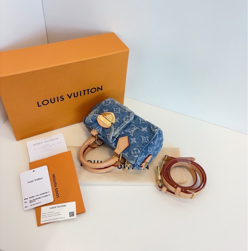 LV 牛仔丹宁speedy nano 芯片 16*10*7.5-4