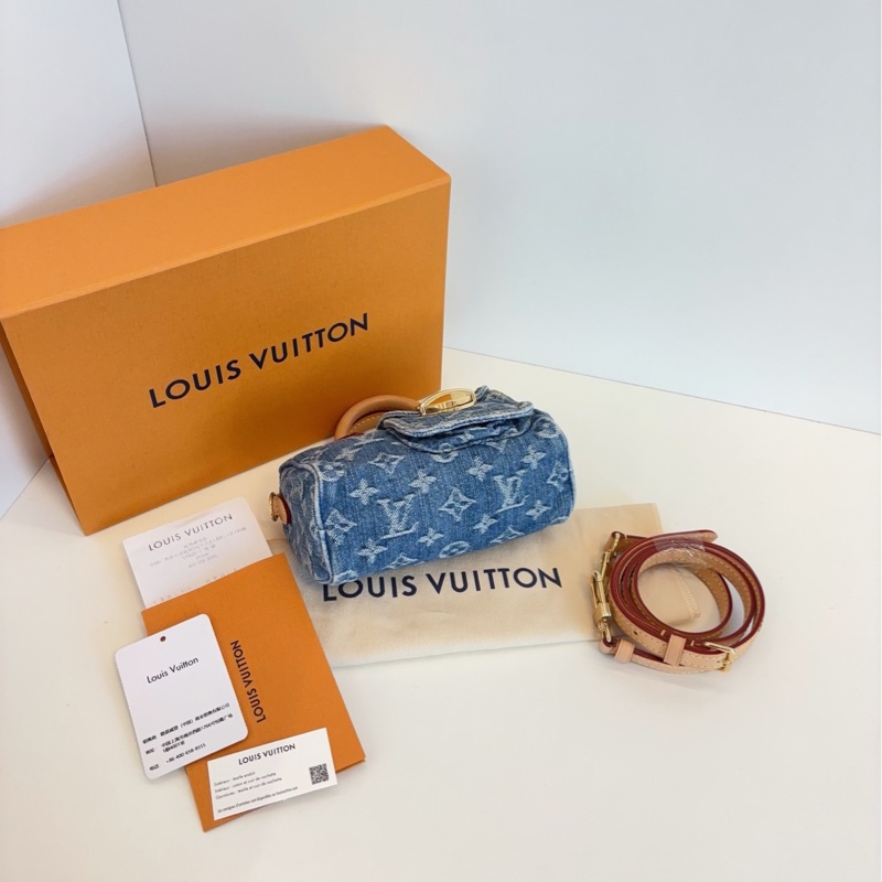 LV 牛仔丹宁speedy nano 芯片 16*10*7.5-5
