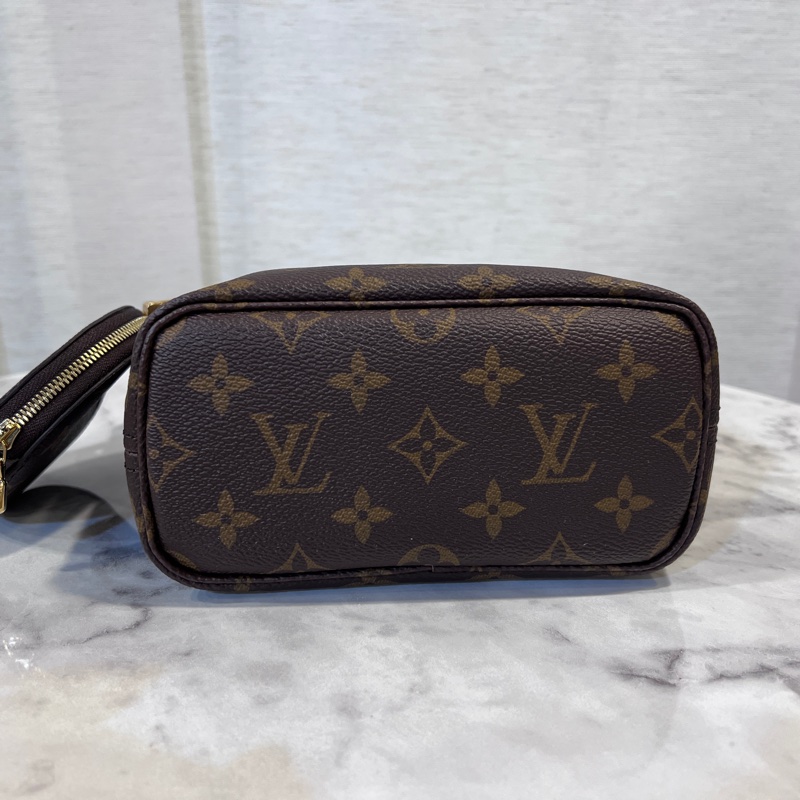 LV原花金釦Neverfull BB 手提斜背包-2