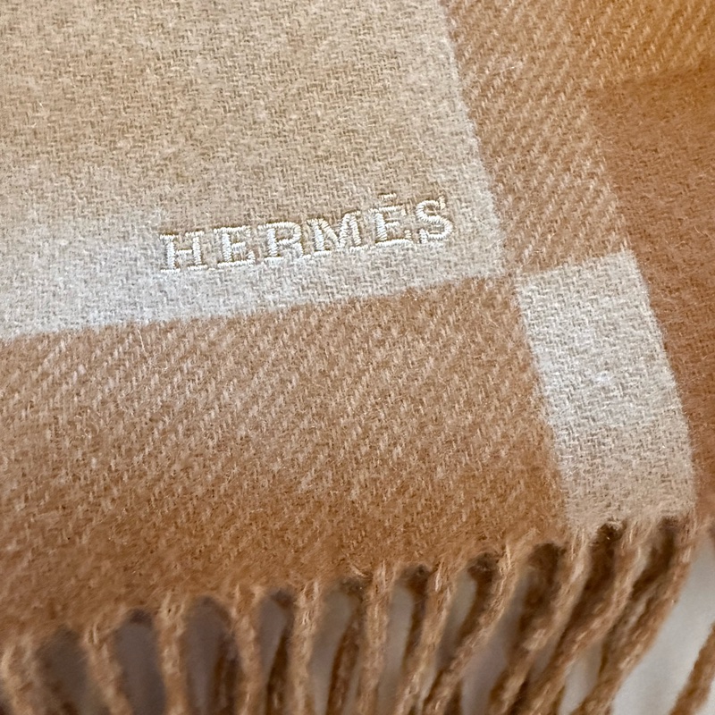 💖Hermes 100% cashmere H Passant 圍巾💖全新-3