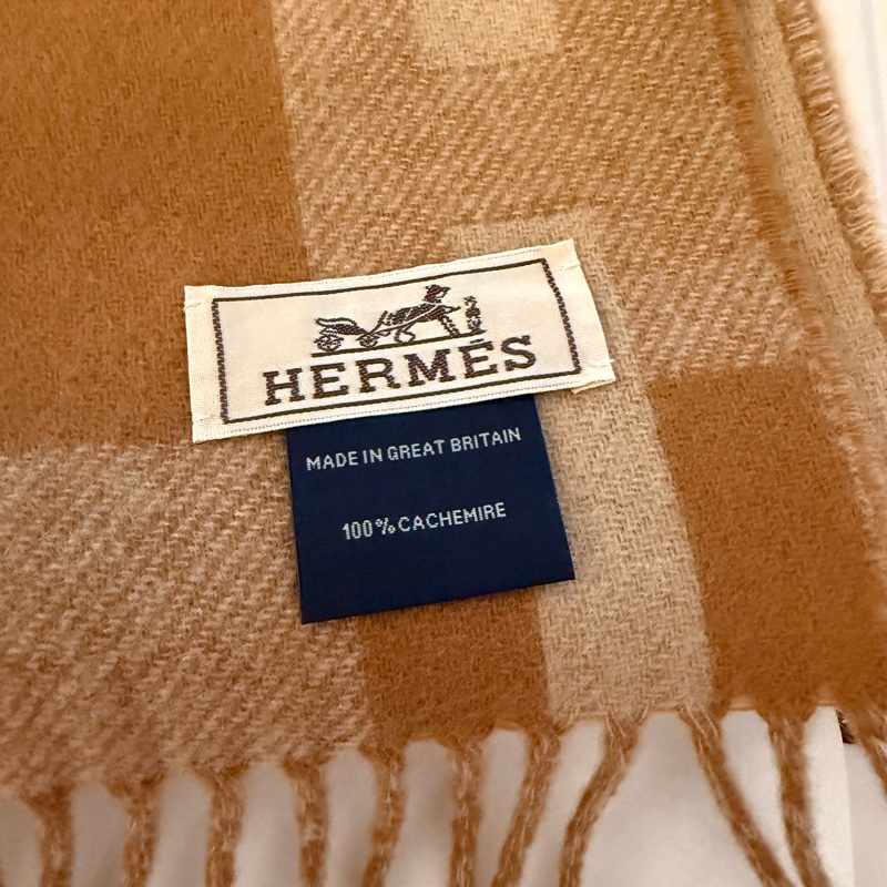 💖Hermes 100% cashmere H Passant 圍巾💖全新-4
