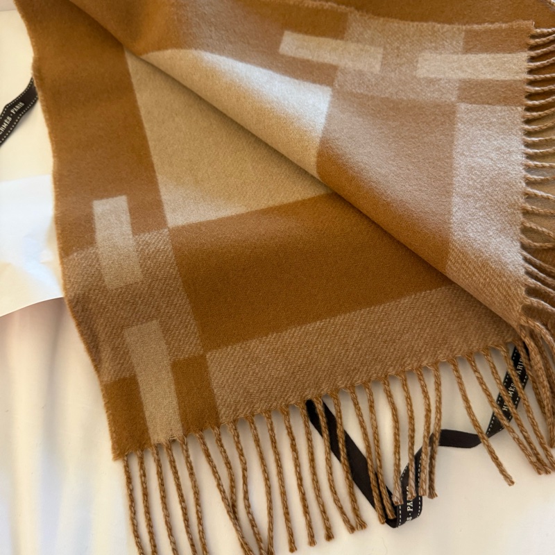 💖Hermes 100% cashmere H Passant 圍巾💖全新-8