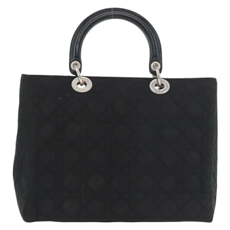 【日本直送】Christian Dior Lady Dior Canage 手提包 尼龍材質 黑色 銀色 正品 179983A-1