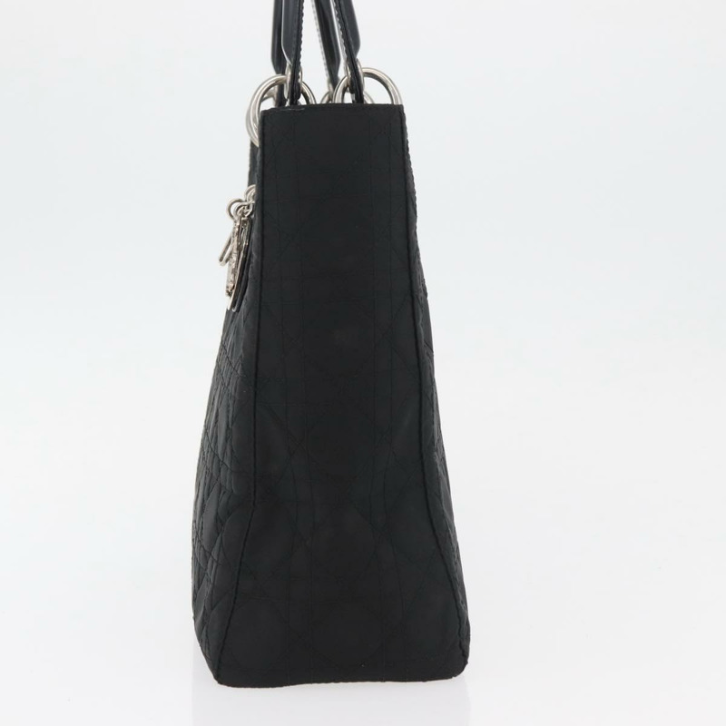 【日本直送】Christian Dior Lady Dior Canage 手提包 尼龍材質 黑色 銀色 正品 179983A-2