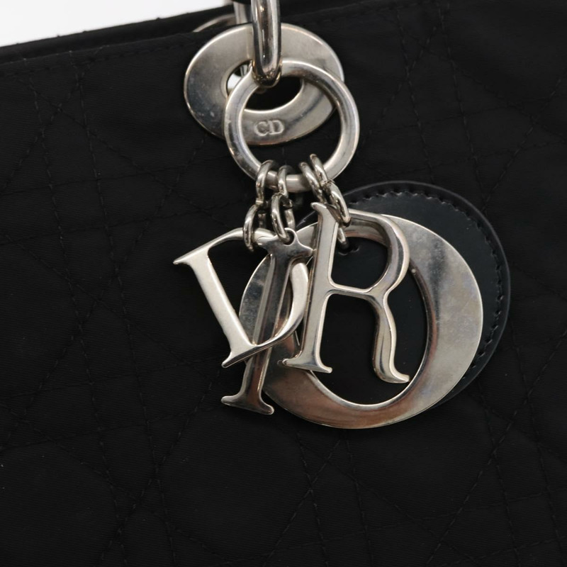 【日本直送】Christian Dior Lady Dior Canage 手提包 尼龍材質 黑色 銀色 正品 179983A-9