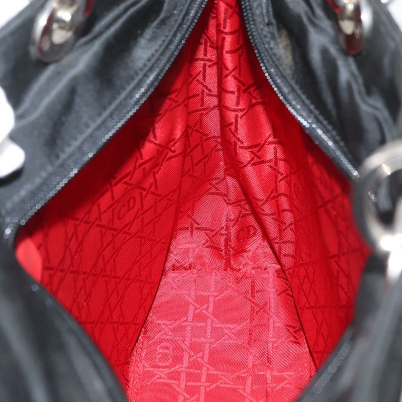 【日本直送】Christian Dior Lady Dior Canage 手提包 尼龍材質 黑色 銀色 正品 179983A-18
