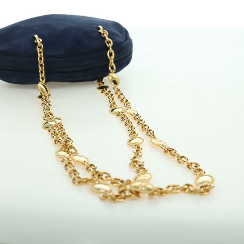 【日本直送】Christian Dior 鏈條肩背包 麂皮 海軍藍 金色 正品 BA12652V-6