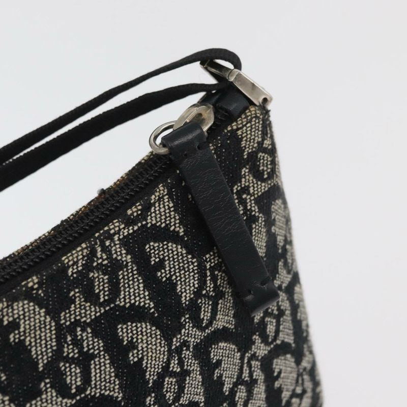 【日本直送】Christian Dior Trotter帆布配件包 黑色 銀色 正品 180859A-9