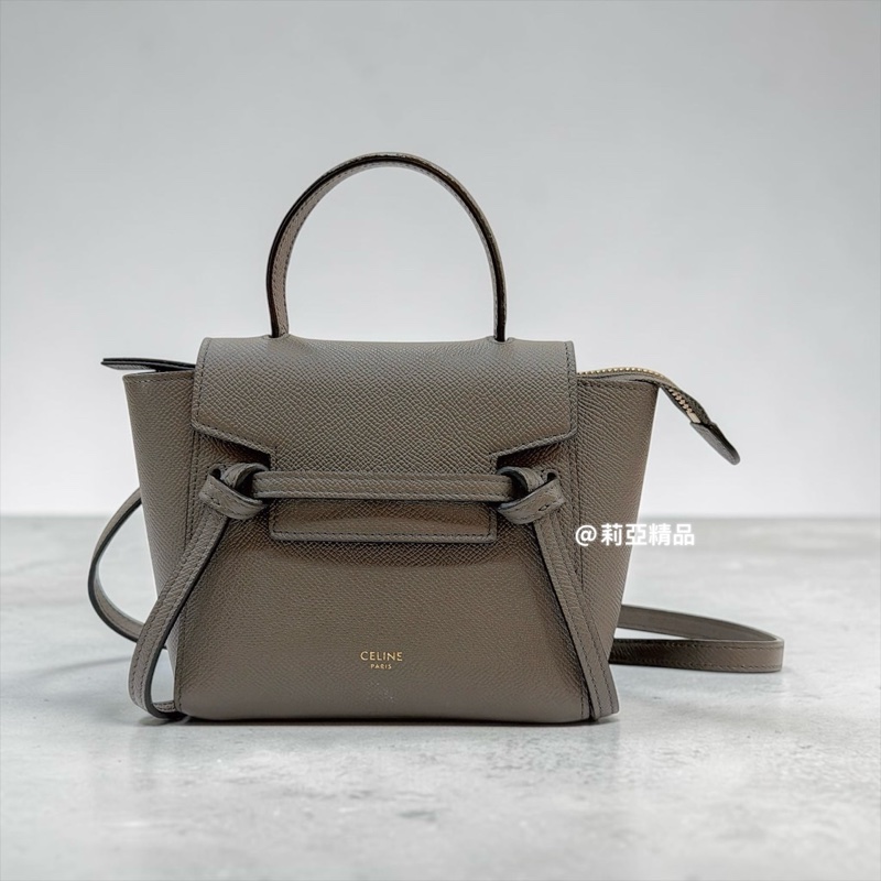 莉亞精品♡Celine Pico鯰魚包 灰 二手-0